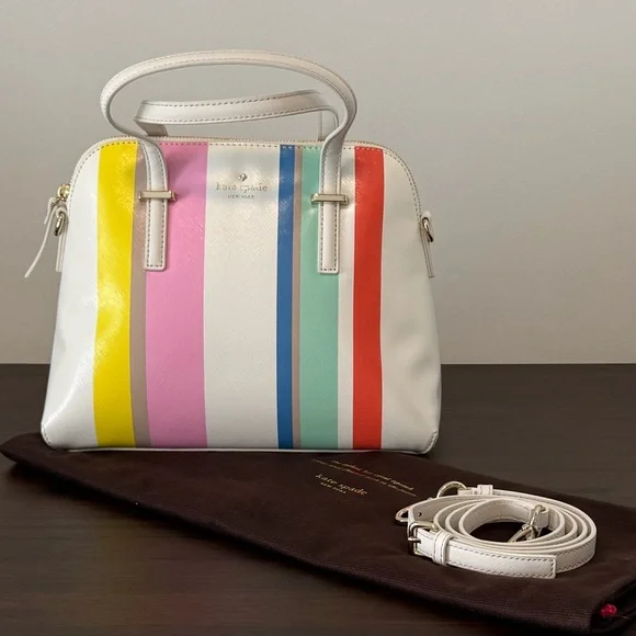 Kate Spade NWT - Cedar Street Multi Striped bag, dust bag included - Picture 1 of 11